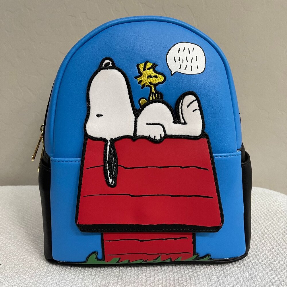 LOUNGEFLY ~ Peanuts Snoopy Doghouse 70th Anniversary Mini Backpack - NWT & RARE!